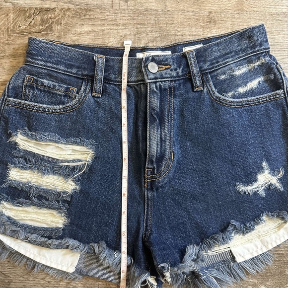 Kancan Ultra High Rise Distressed Denim Shorts - Picture 4 of 6